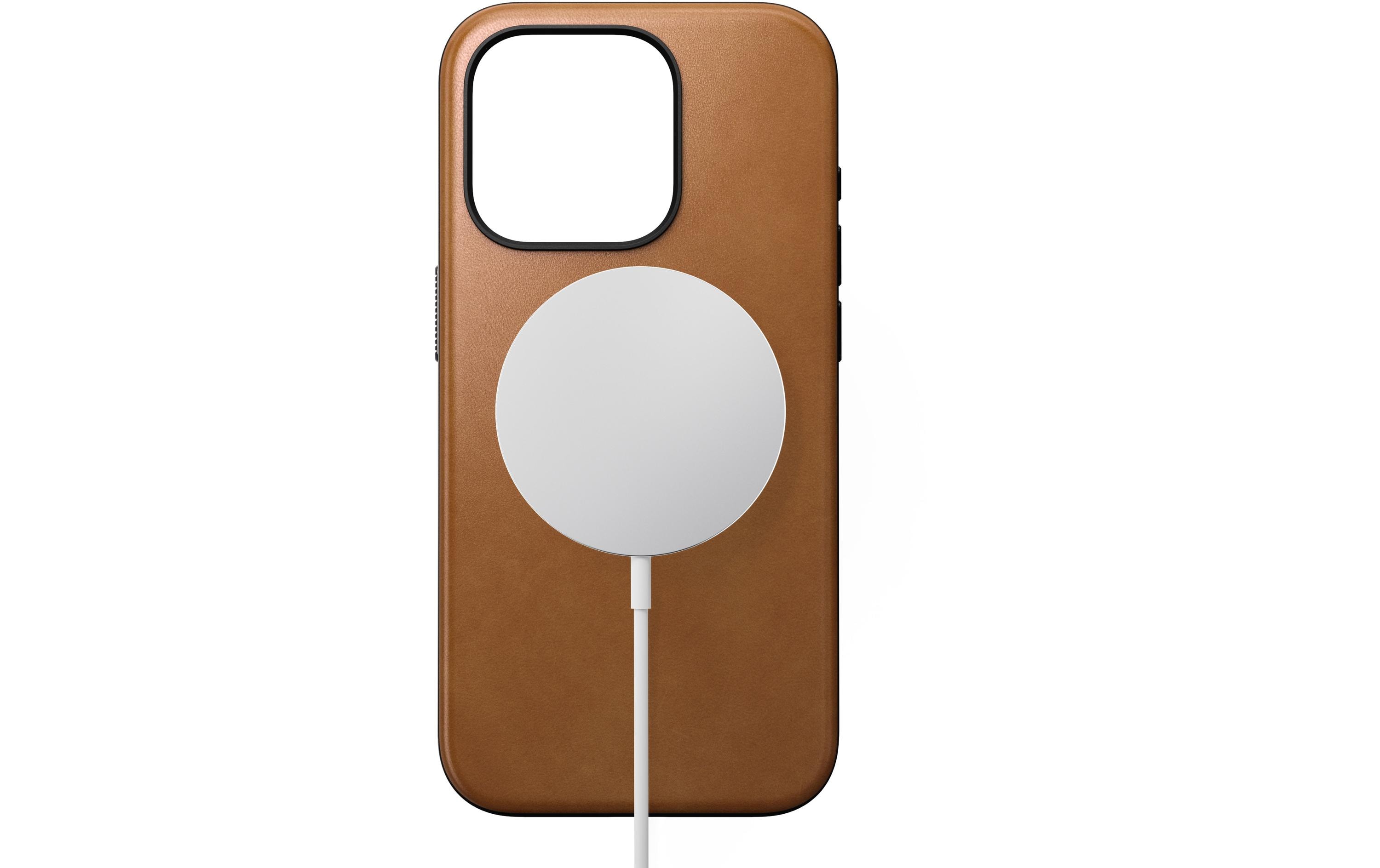 Back Cover Modern Leather iPhone 15 Pro RostbraunModerne Schutzhülle aus Leder für das Apple iPhone 15 Pro