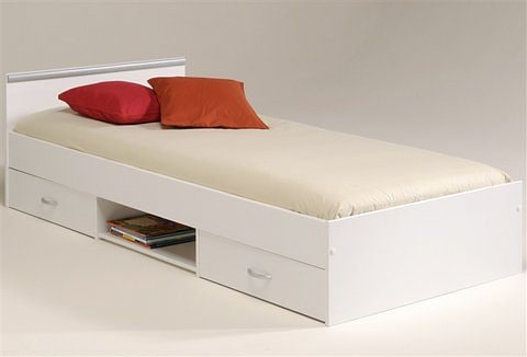 Parisot Funktionsbett »Stauraumbett, TOPSELLER« in 2 Breiten, pflegeleichte Kunststoffoberfläche, mit extra Stauraum