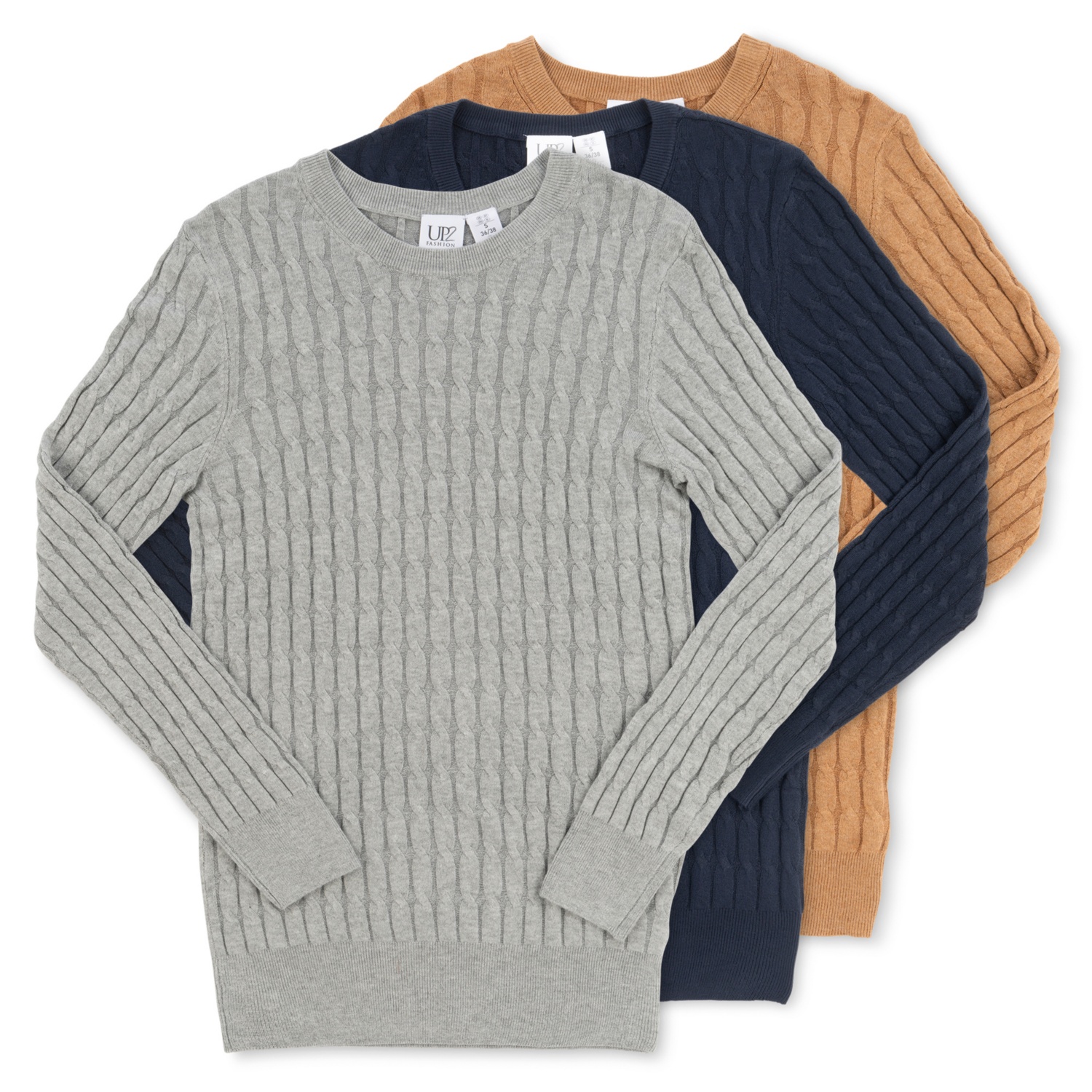 UP 2 FASHION WOMEN Damen-Pullover mit Zopfmuster