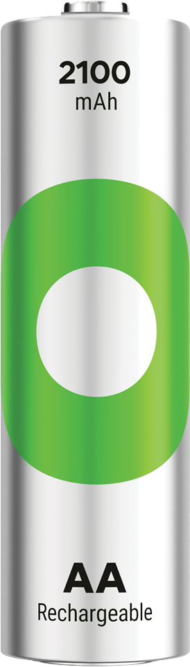 GP - ReCyko genopladeligt batteri, størrelse AA, 2100 mAh, 4-pak