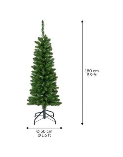 Everlands Kunstkerstboom Pencil - Kerstboom - 3 kg Groen Everlands