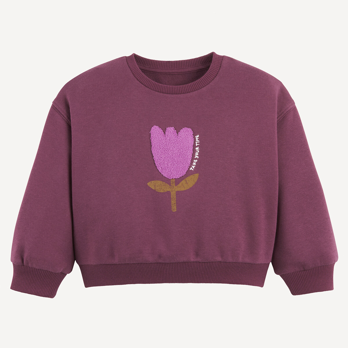 COLEÇÕES LA REDOUTE<br>Moletom plano com gola redonda e estampa floral