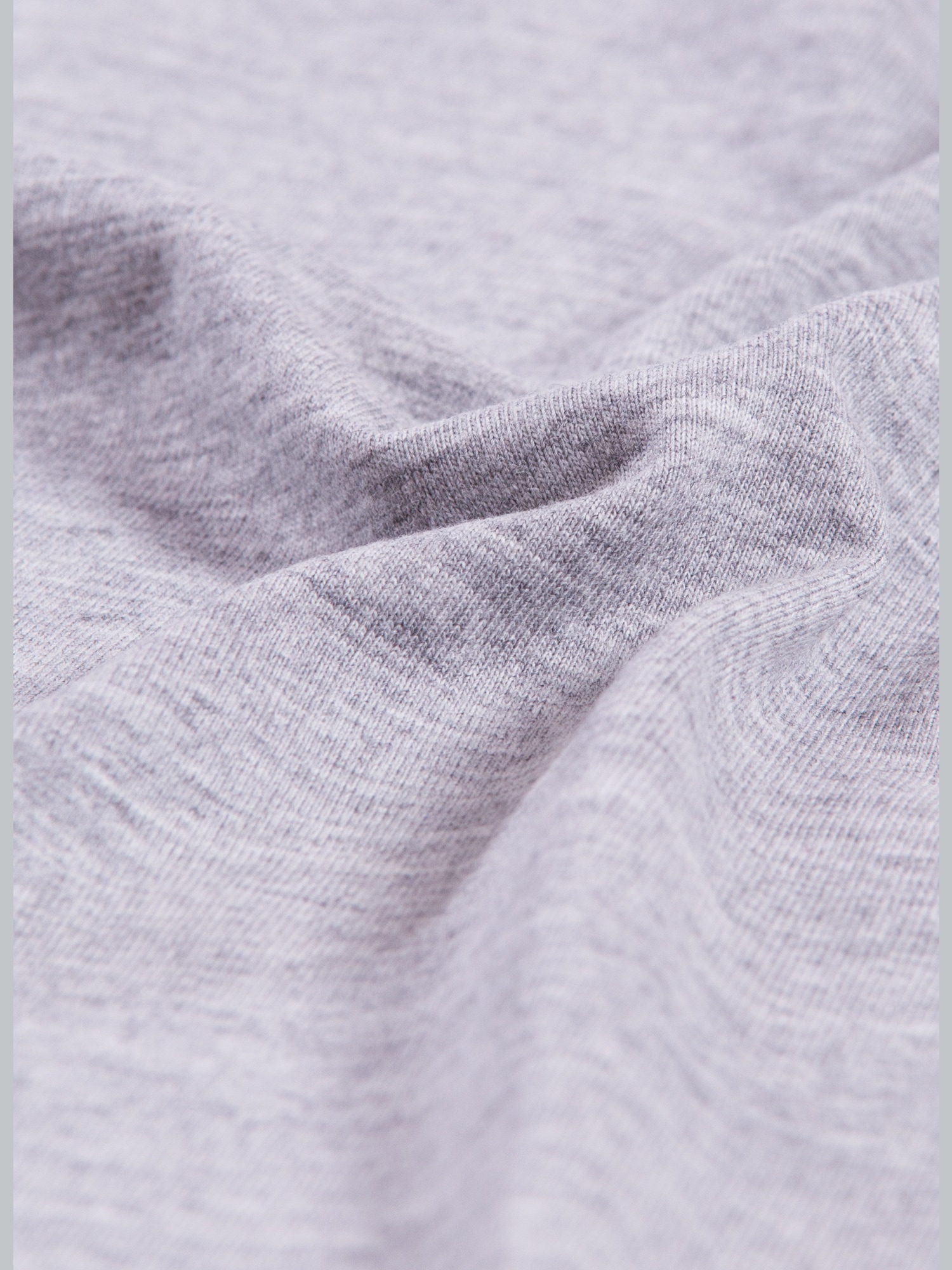 Slim Fit T-Shirt aus DELUXE Baumwolle Grau-melange