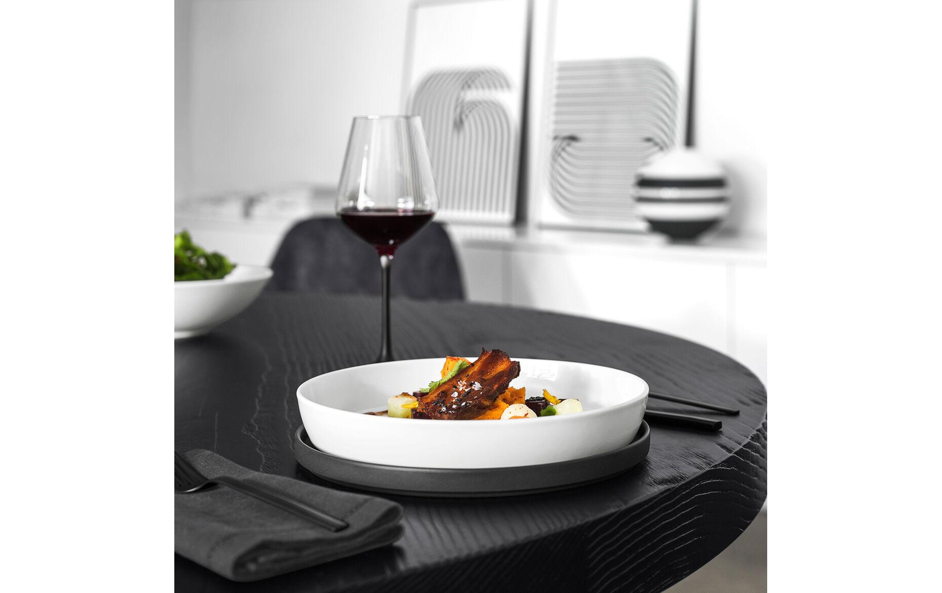 Speise-Service Iconic La Boule 7 Stück, Schwarz/Weiss<br>Teller und Schalen Set