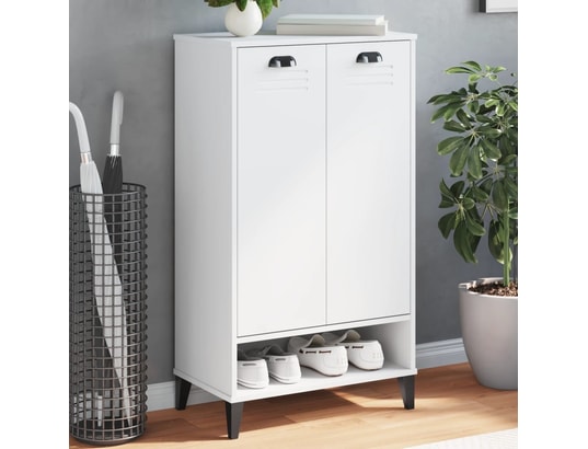 VIDAXL - Armoire à chaussures viken blanc bois de pin solide