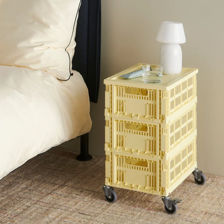 HAY - Colour Crate Korb S, 26,5 x 17 cm, blush, recycled (4er Set)