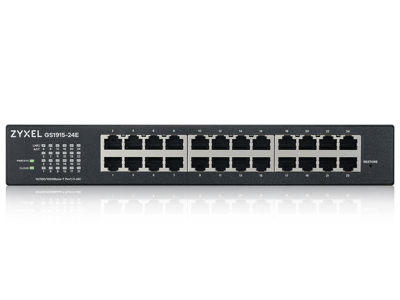 Zyxel Switch GS1915-24E 24 Port Smart-Managed GbE-Switch mit 24 Ports mit Nebula
