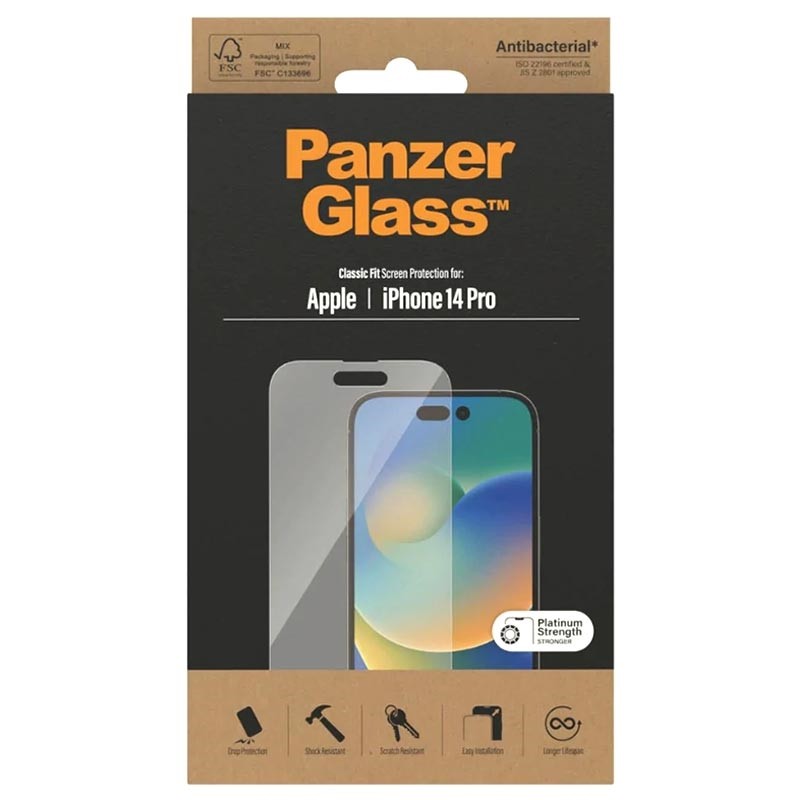 PanzerGlass - Skærmbeskyttelse Apple iPhone 14 Pro - Classic Fit