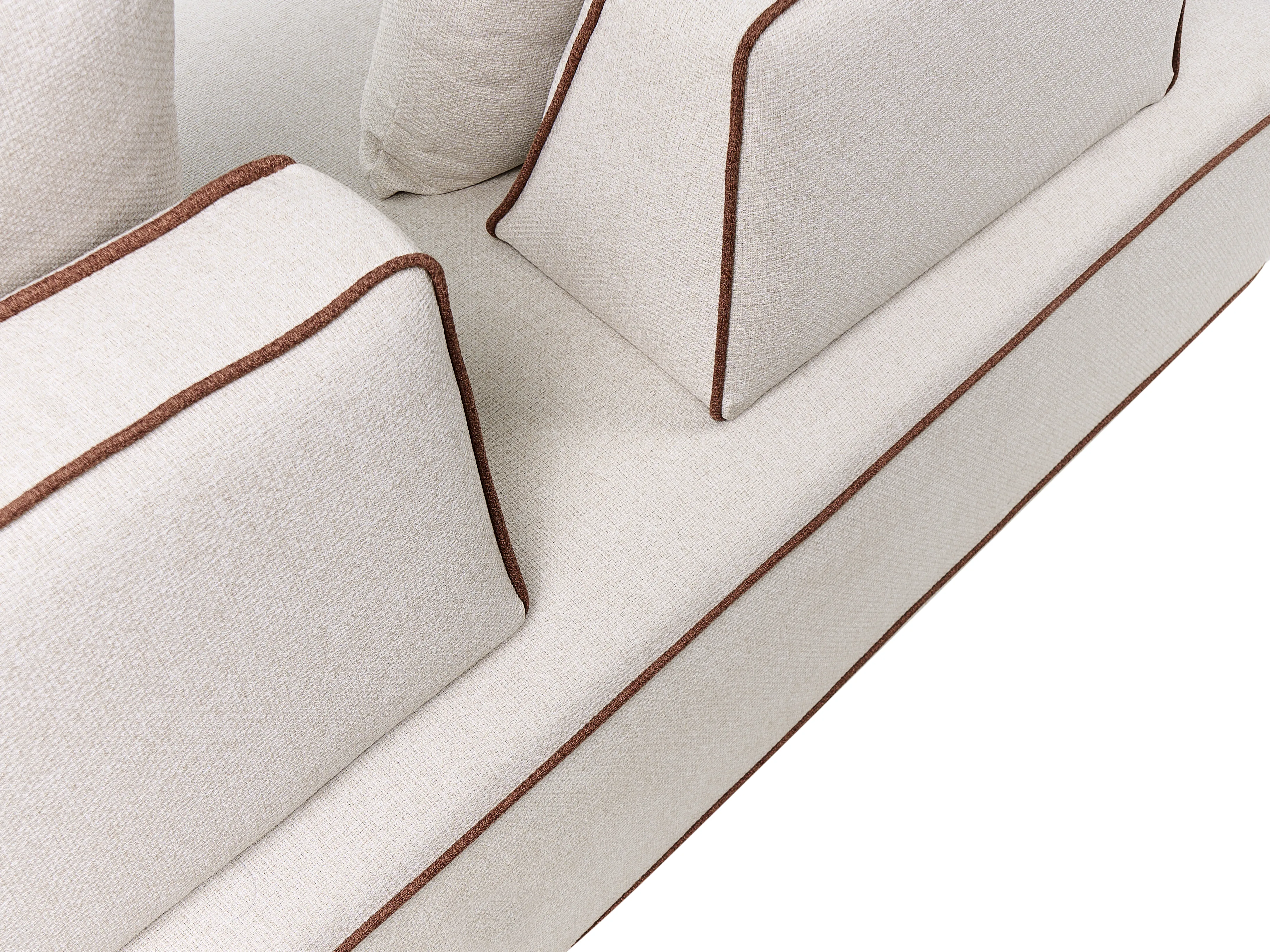 Chaise longue SEILLANS Stof Lichtbeige