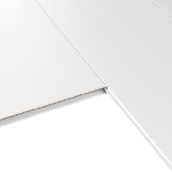 Dumaclip wand- en plafondpaneel PVC satijn wit 2.4m2, afm. 120 x 25 cm