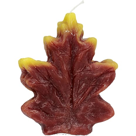 Efterårs stearinlys ahornblad H: 11,5 cm x B: 9,3 cm - flere varianter - assorteret