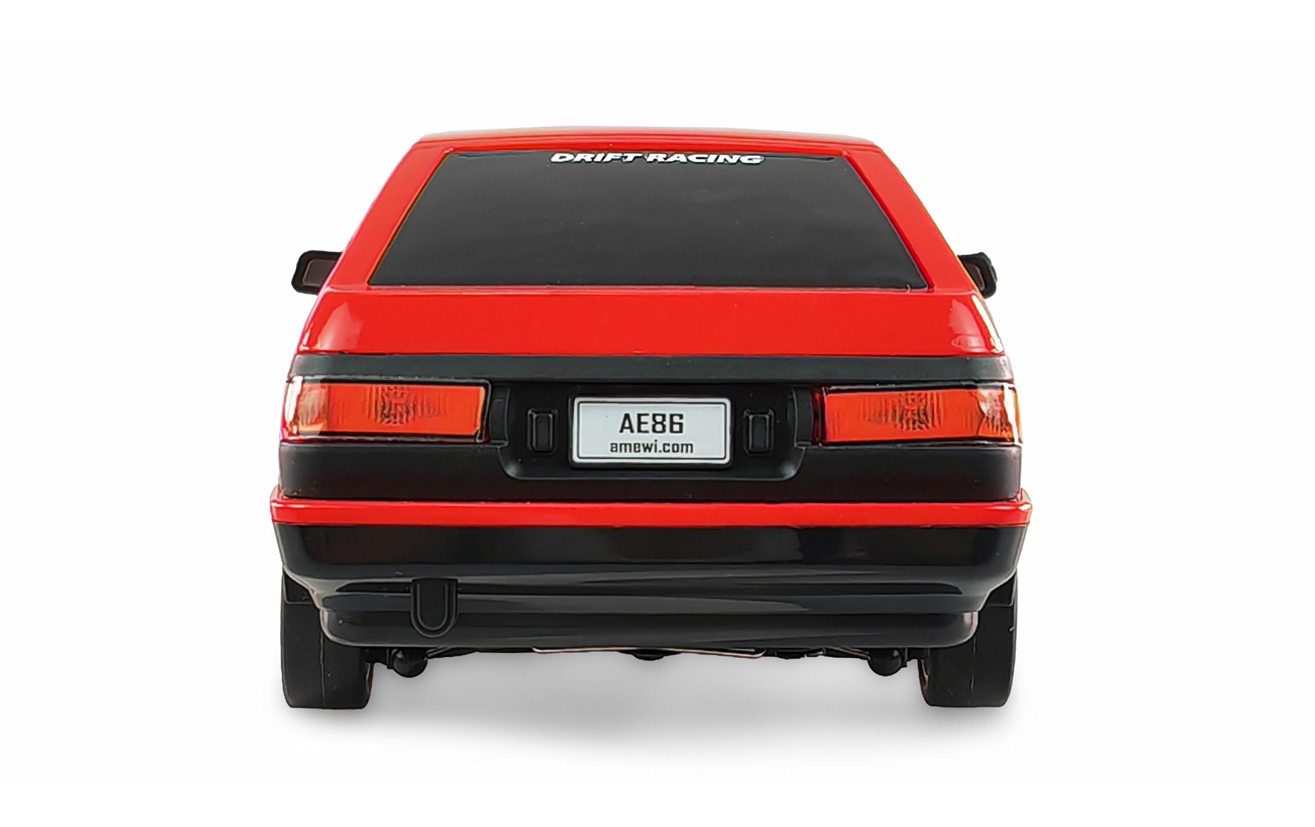 Drift AE86 Sprinter Trueno RWD, Rot, RTR, 1:18Kleiner JDM Drifter mit Heckantrieb