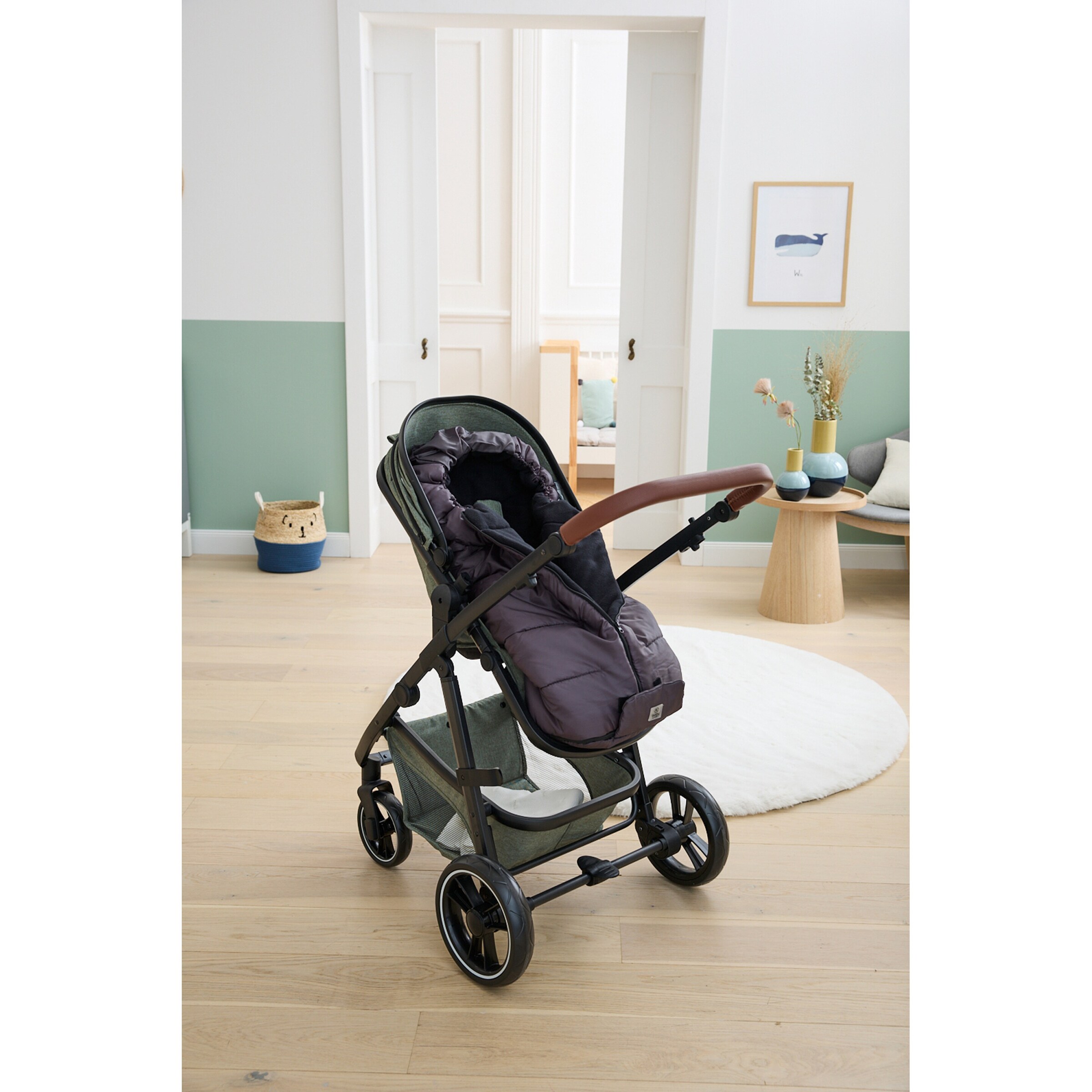 babycab Winter-Fußsack Myre big für Kinderwagen, Buggy grau