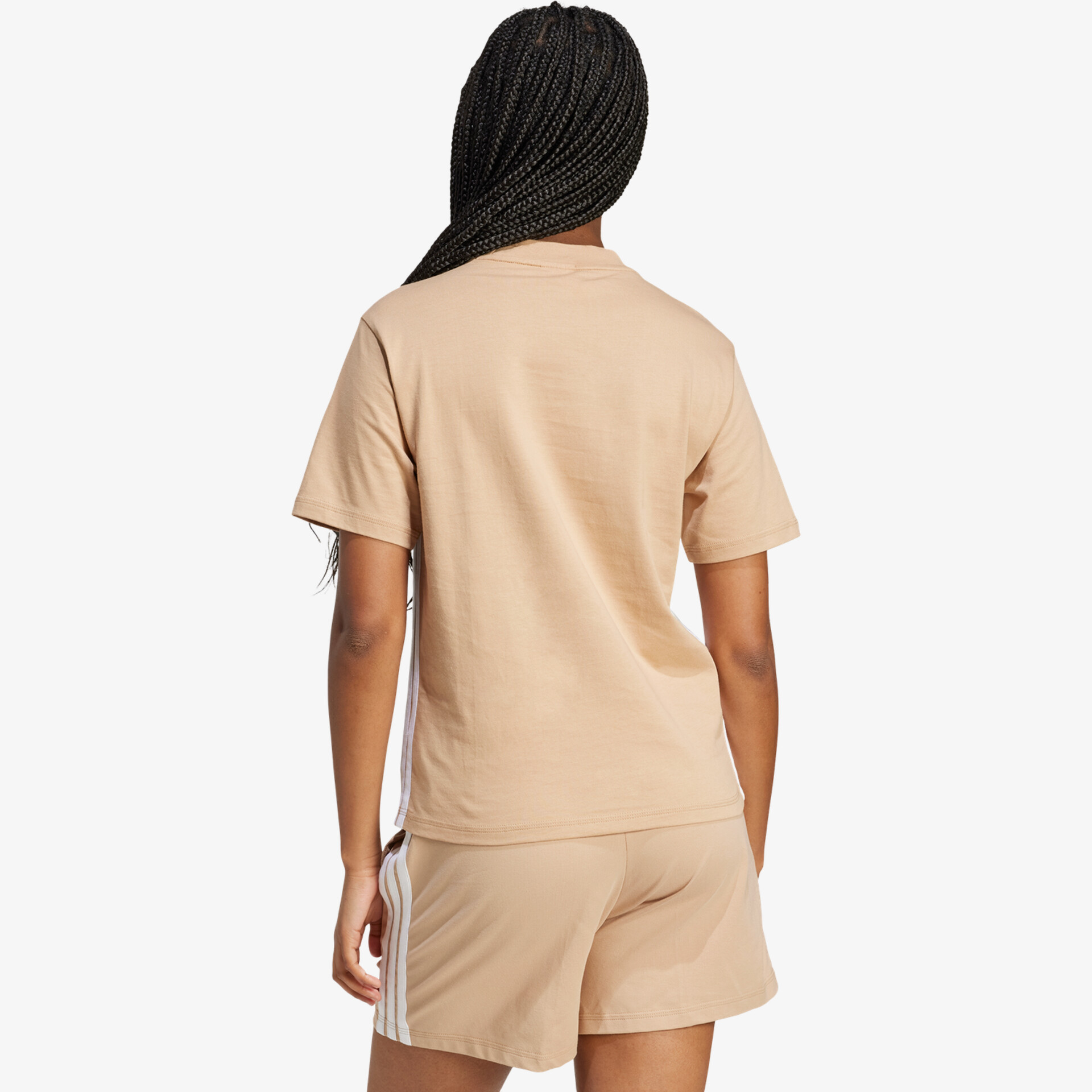 adidas Essentials 3 Streifen Damen T-Shirt beige