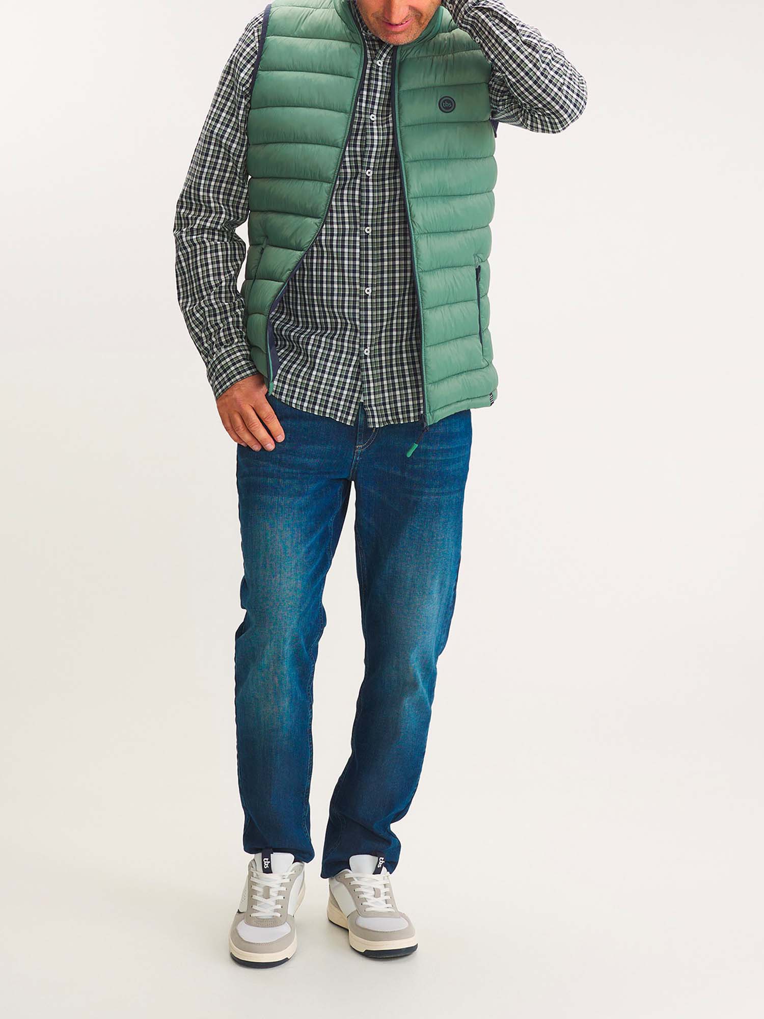 Doudoune Homme Sans Manches Vert