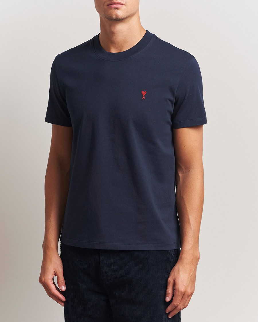 AMI Heart Logo T-Shirt Night Blue