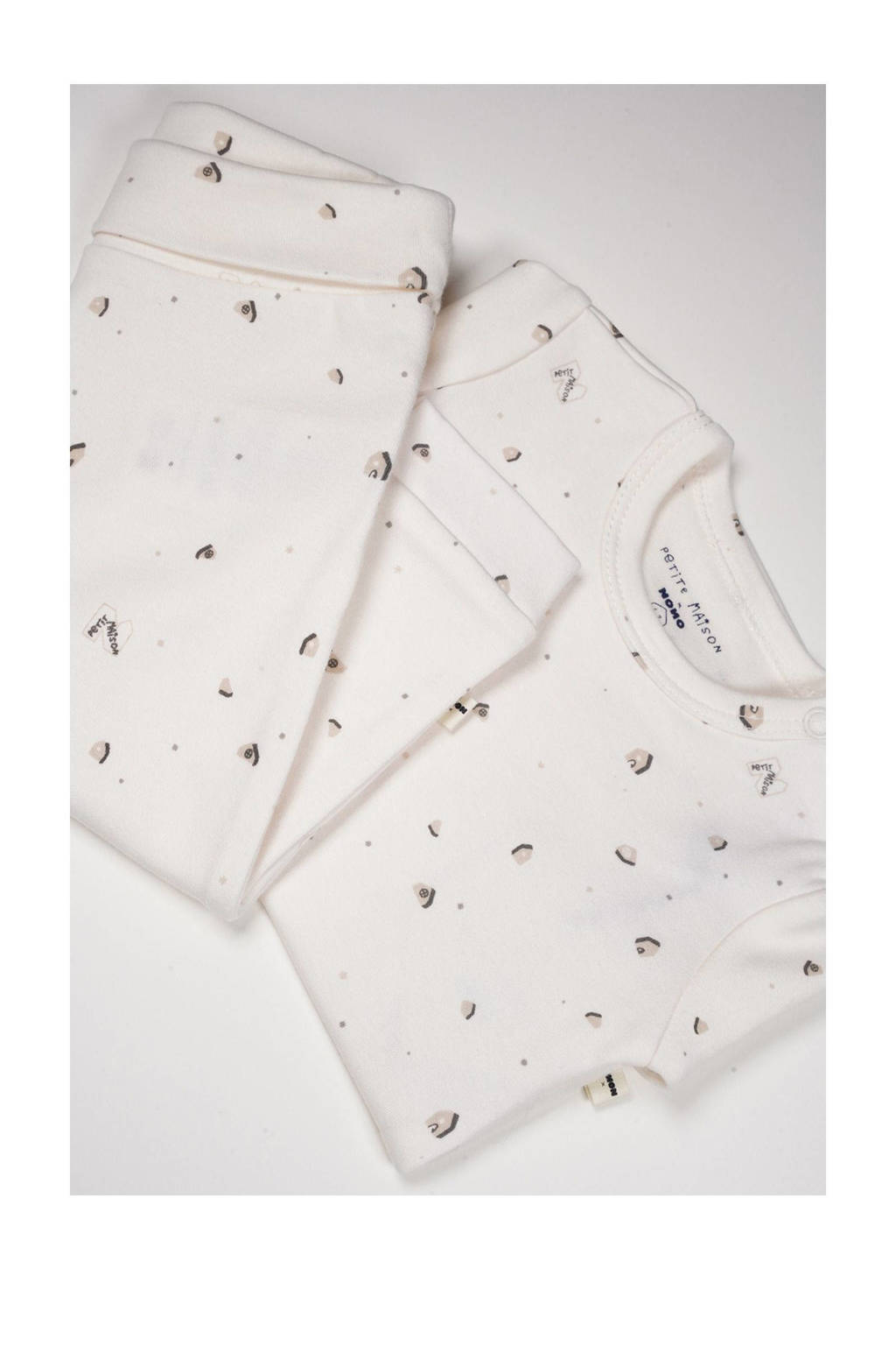 Petite Maison romper + broek Stormy wit