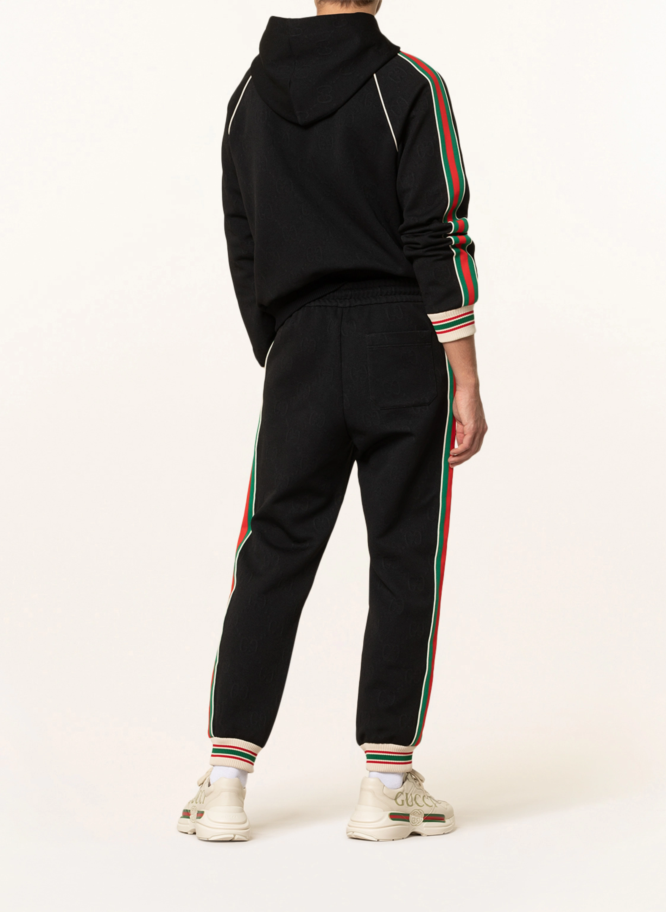 GUCCI Jacquard-Hose GG im Jogging-Stil mit Galonstreifen