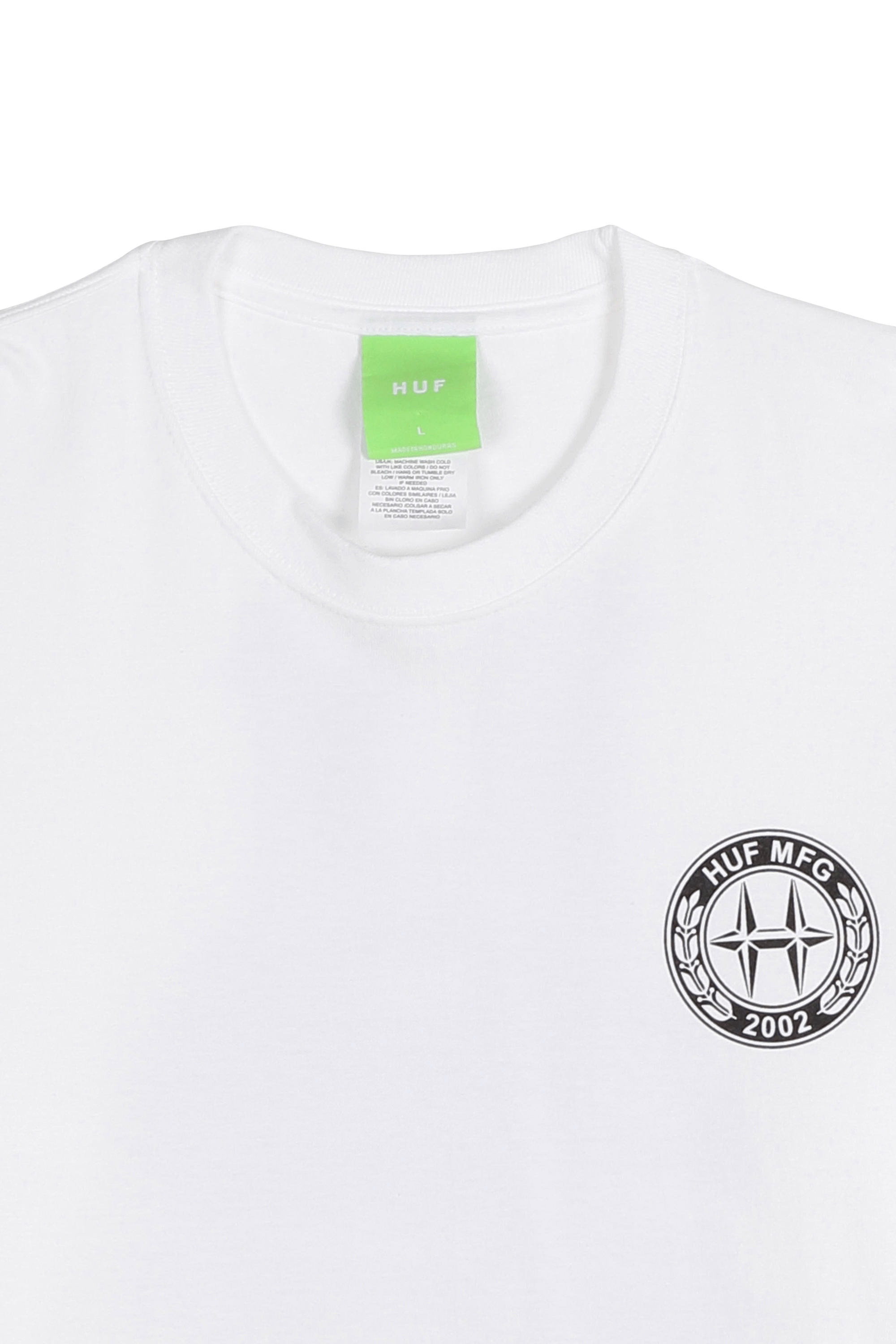 HUF T-SHIRT DOWNTOWN SPINNING Blanc