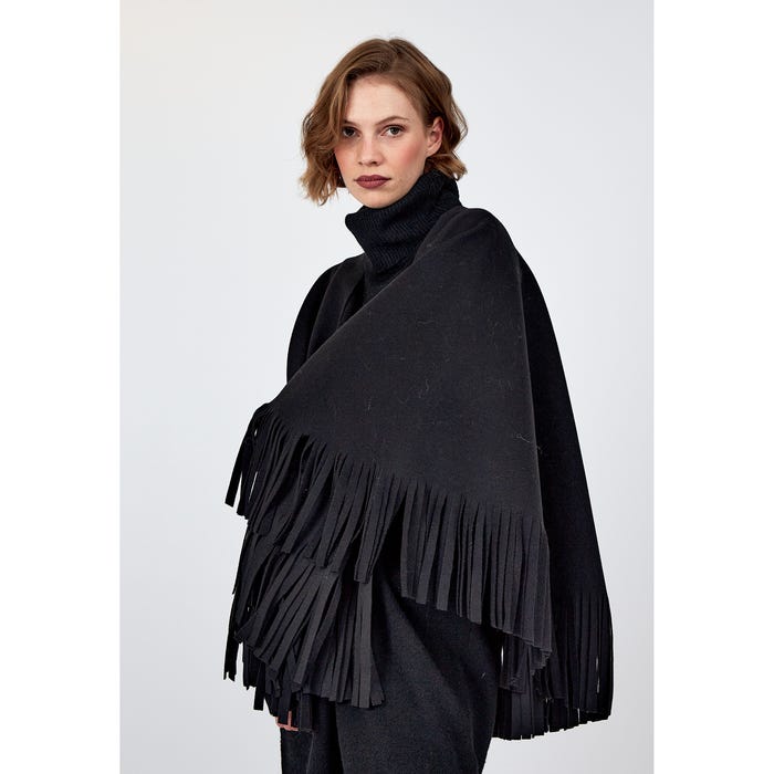 Veritas-Effen poncho franjes