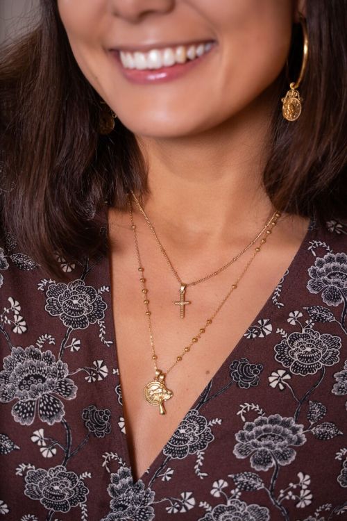 Bold Spirit ketting met kompas & paddenstoel