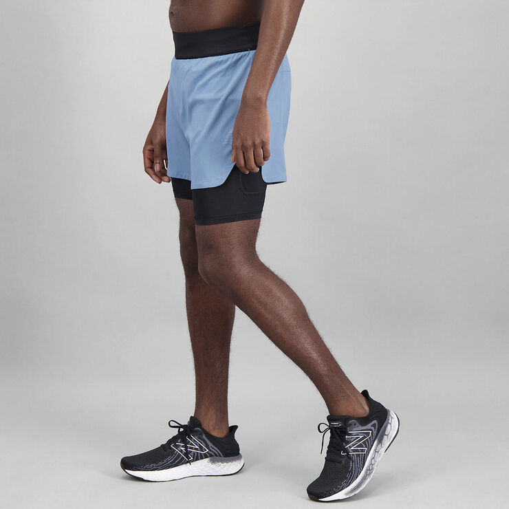 New Balance Q Speed Fuel 2-i-1 5 Inch shorts Blå