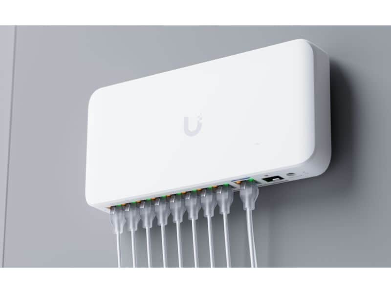 Ubiquiti PoE   Switch UniFi Flex 2.5G PoE 9 Port Kompakter 8-Port 2.5 GbE PoE   Switch mit 10 GbE RJ45/SFP  Uplink für flexible Netzwerkintegrationen