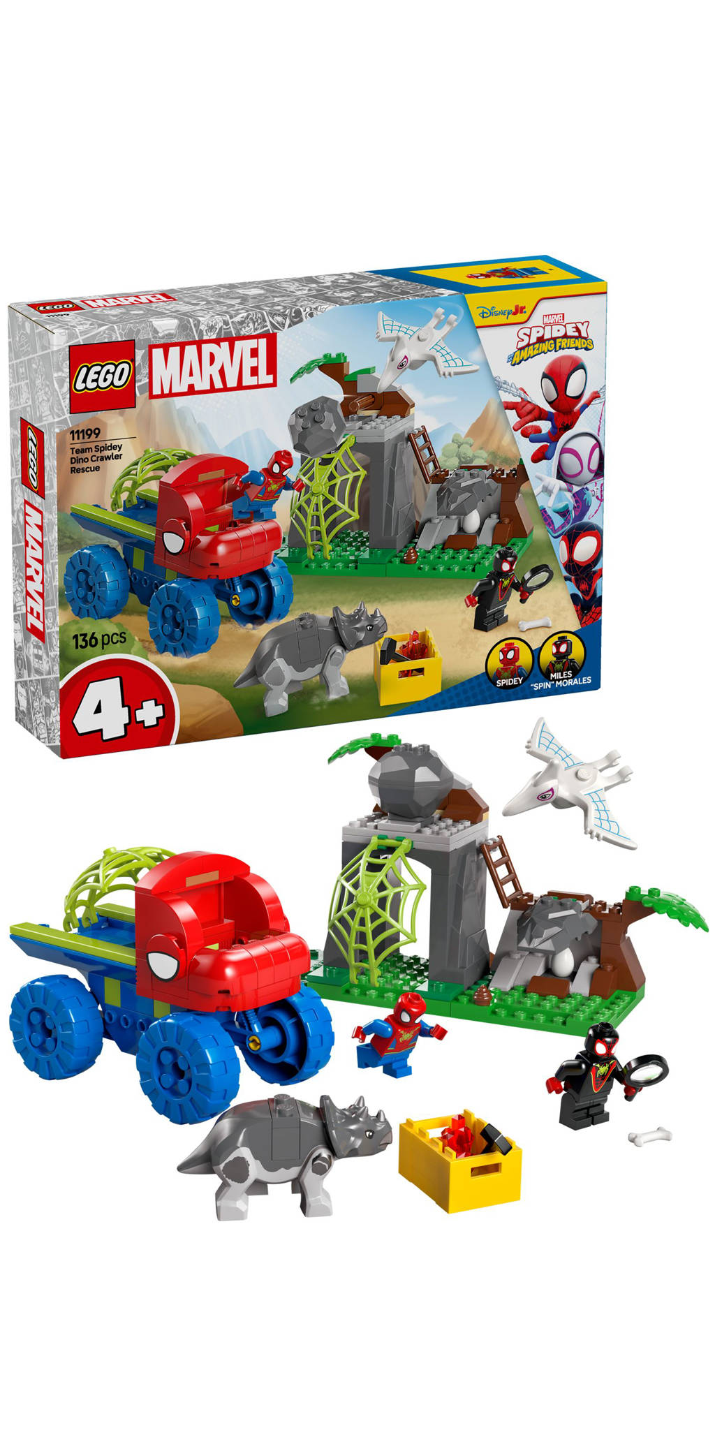Spidey en zijn geweldige vriendjes Team Spidey reddingsmissie met dinotruck 11199