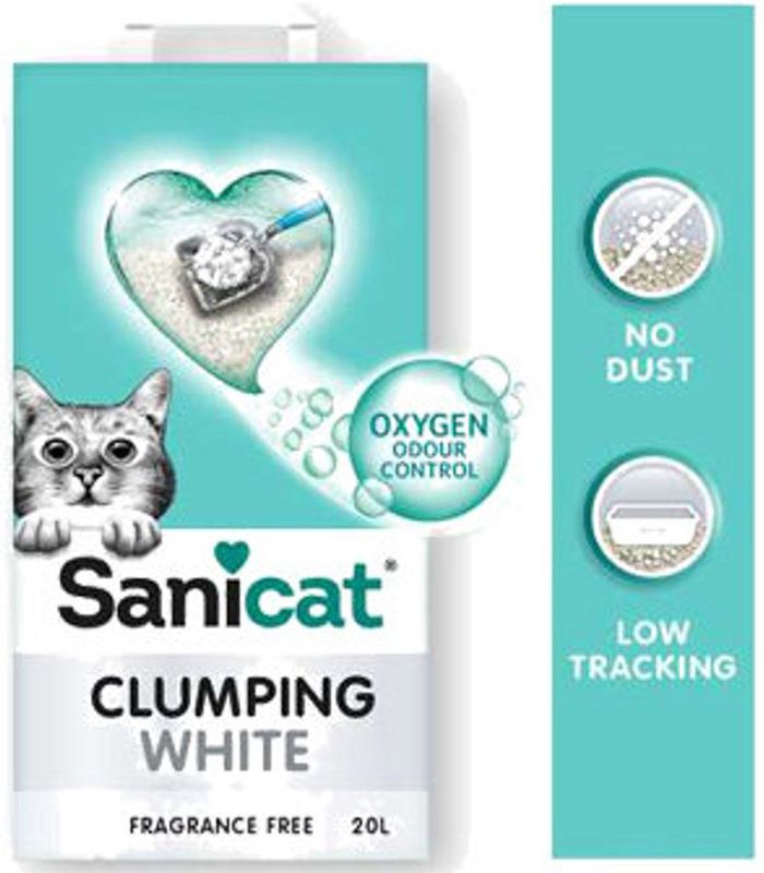 Sanicat Kattenbakvulling Clumping White 20 liter