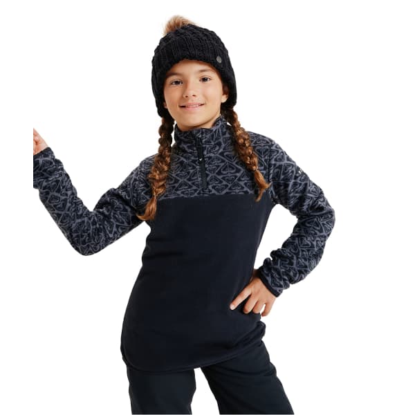 Sweat polaire ROXY WHITECAMP TRUE BLACK ROXYGRAM TONAL