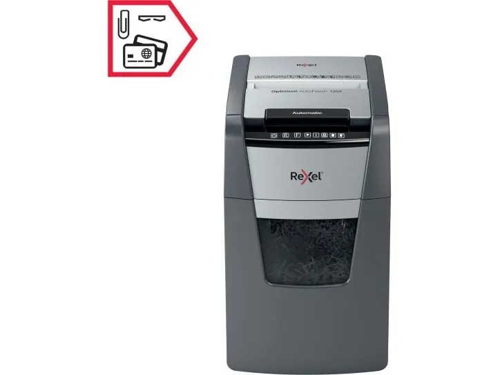 Makulator Rexel Optimum AutoFeed  130X krydsmakulering 4x28 mm (P-4)