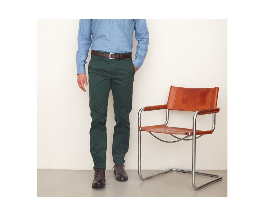 Pantalon chino homme Vert Sapin - NIGEL II