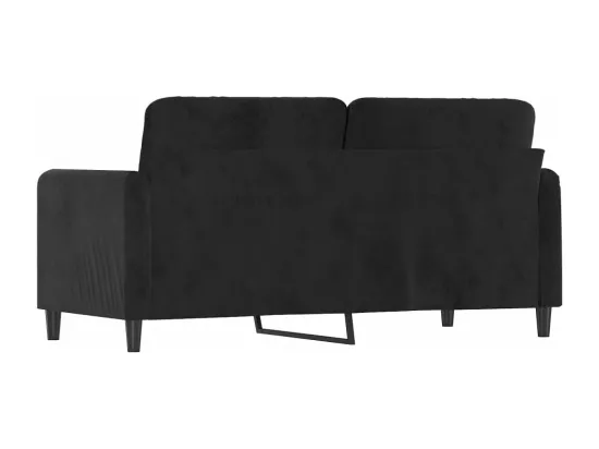 Canapé à 2 places Noir 140 cm Velours