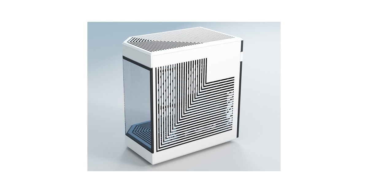 HYTEY60 midi tower behuizing  (Wit/zwart | 3x USB-A | Tempered Glass)