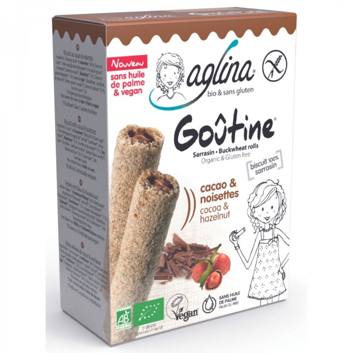 AGLINA Goûtine Kakao & Haselnuss Bio 125 g