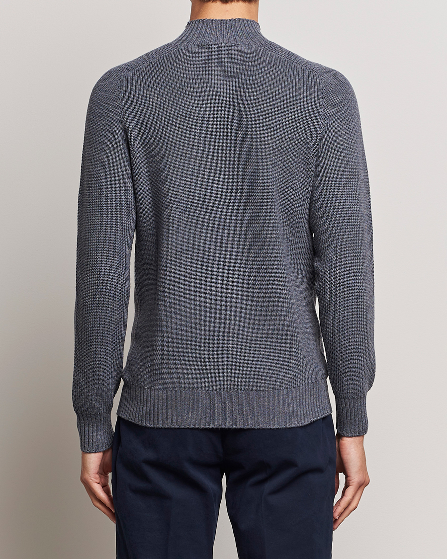 Gran Sasso Rainwool Mock Neck Grey Melange