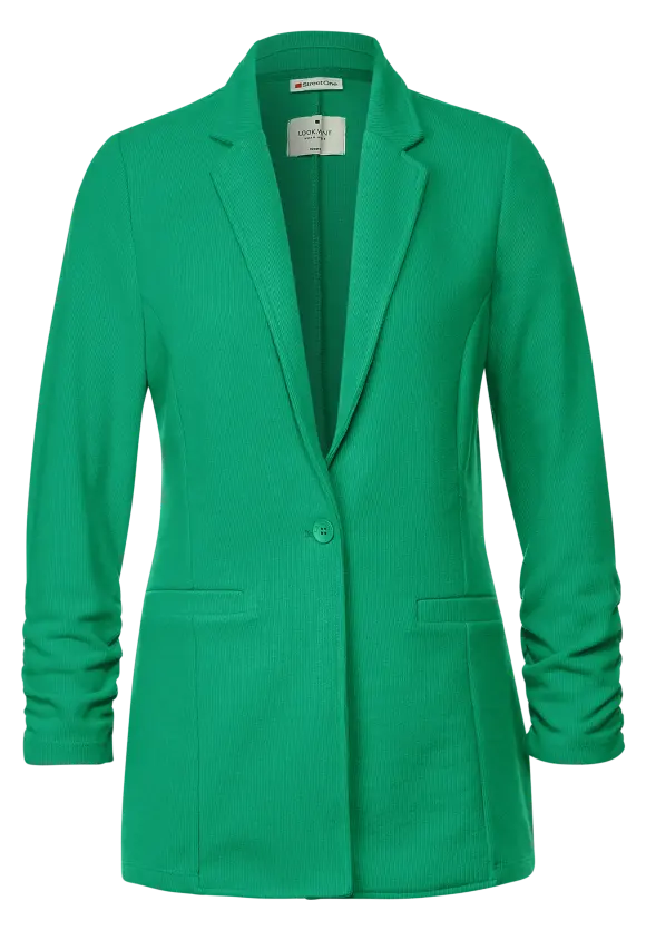 Longblazer mit Raffung - dark cameo green