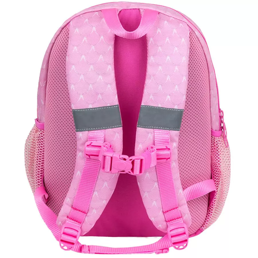 Belmil Kindergartenrucksack Kiddy Plus Kindergartenrucksack für 3-6 Jährige Kinder mit Brustgurt Pinky Mermaid