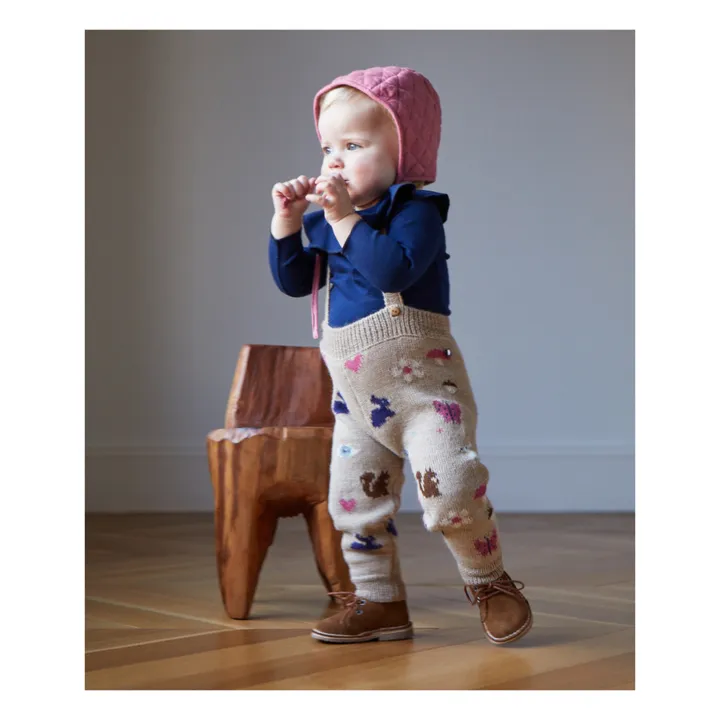 Oeuf NYC Pantalon à Bretelles Baby Alpaga | Beige