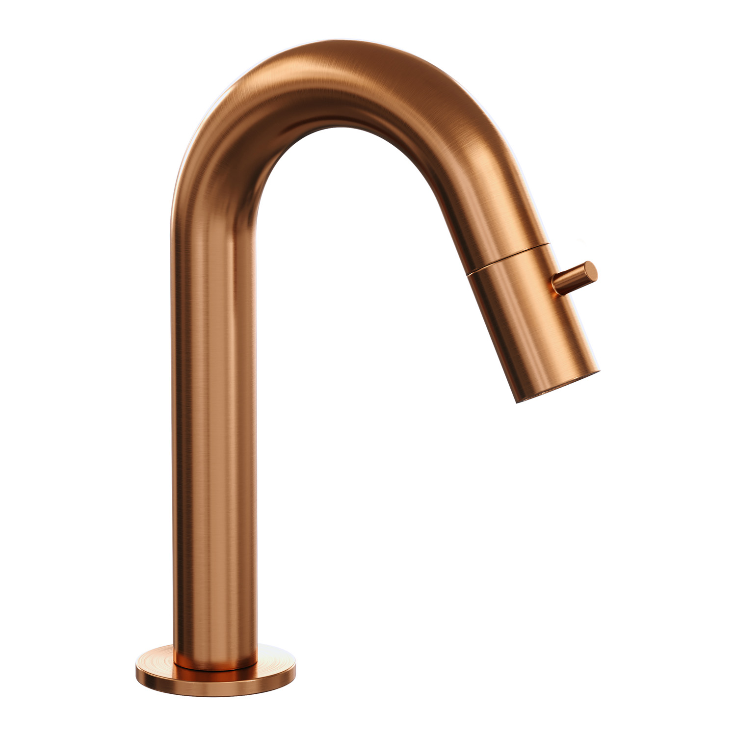 Brauer Copper Edition opbouw fonteinkraan met gebogen uitloop koper geborsteld PVD