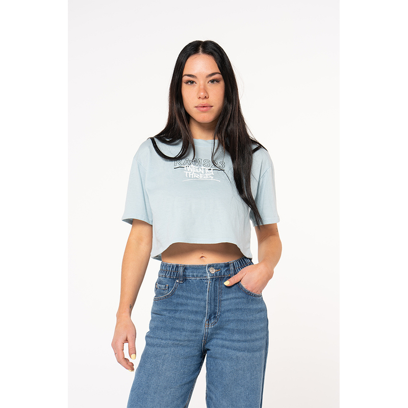 Camiseta curta oversized Qr Rams 23