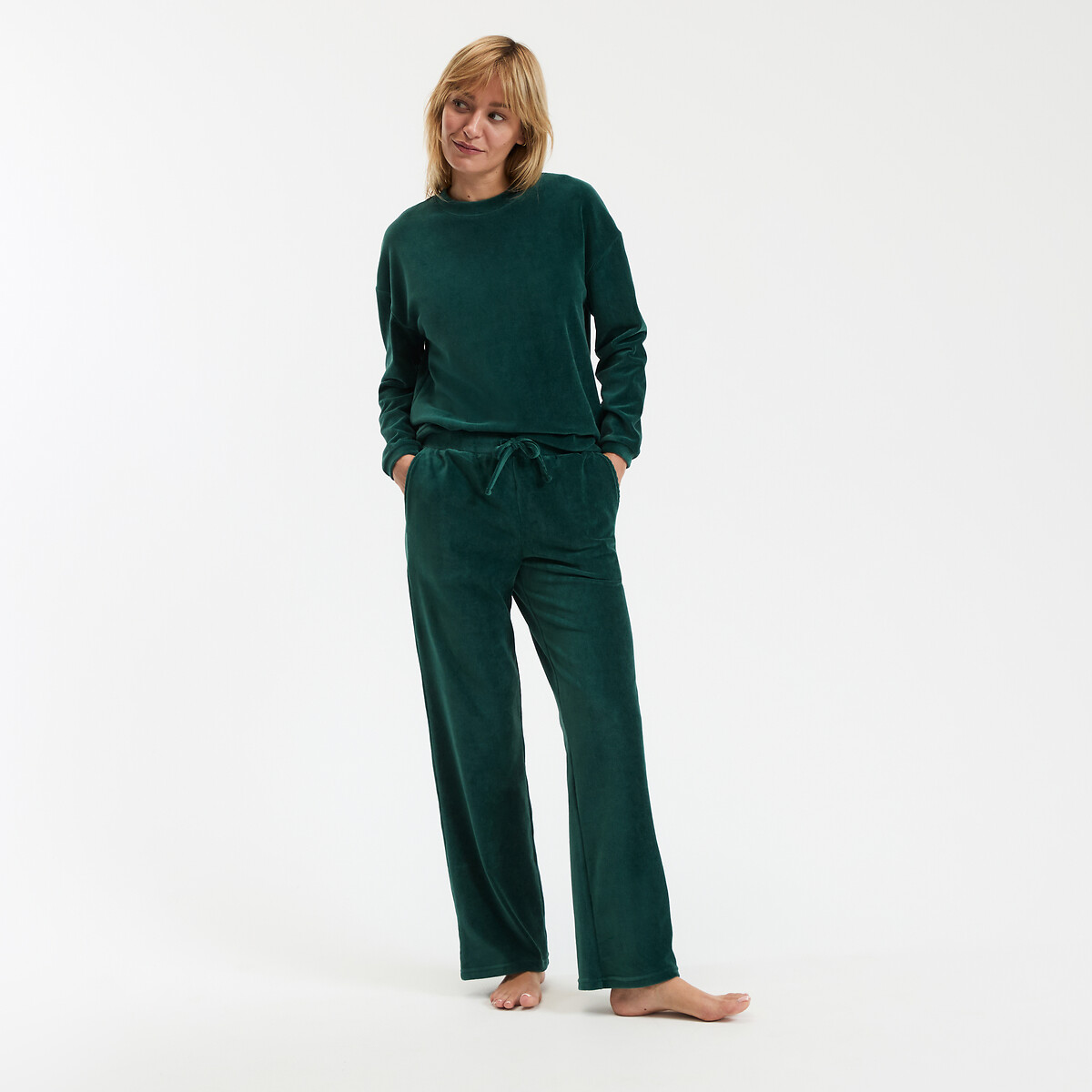 LA REDOUTE COLLECTIONS<br>Pijama em geribd fluweel
