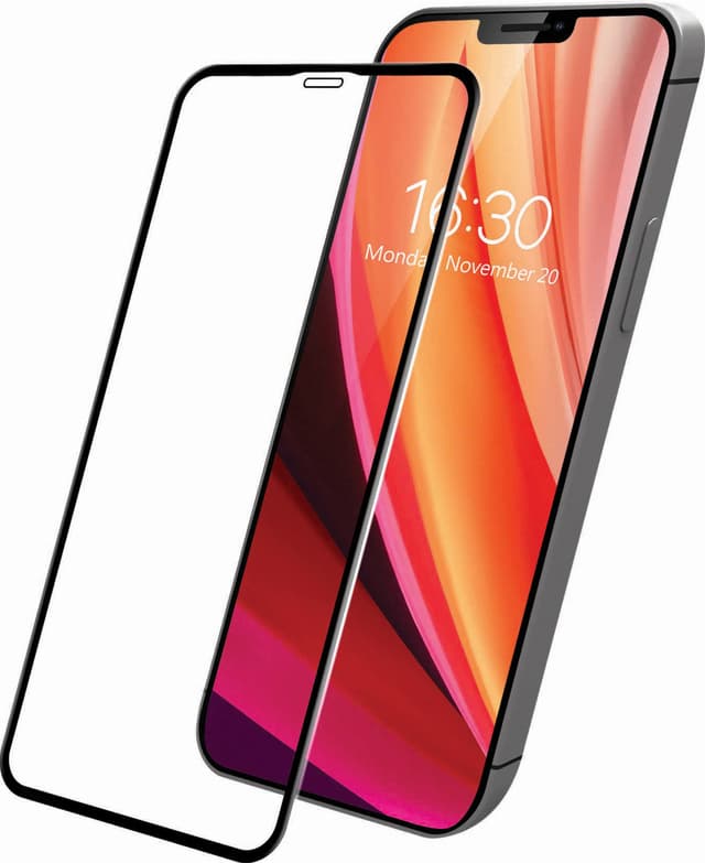 Sandstrøm Curved Glass Film skærmbeskytter til iPhone 12/12 Pro (sort)
