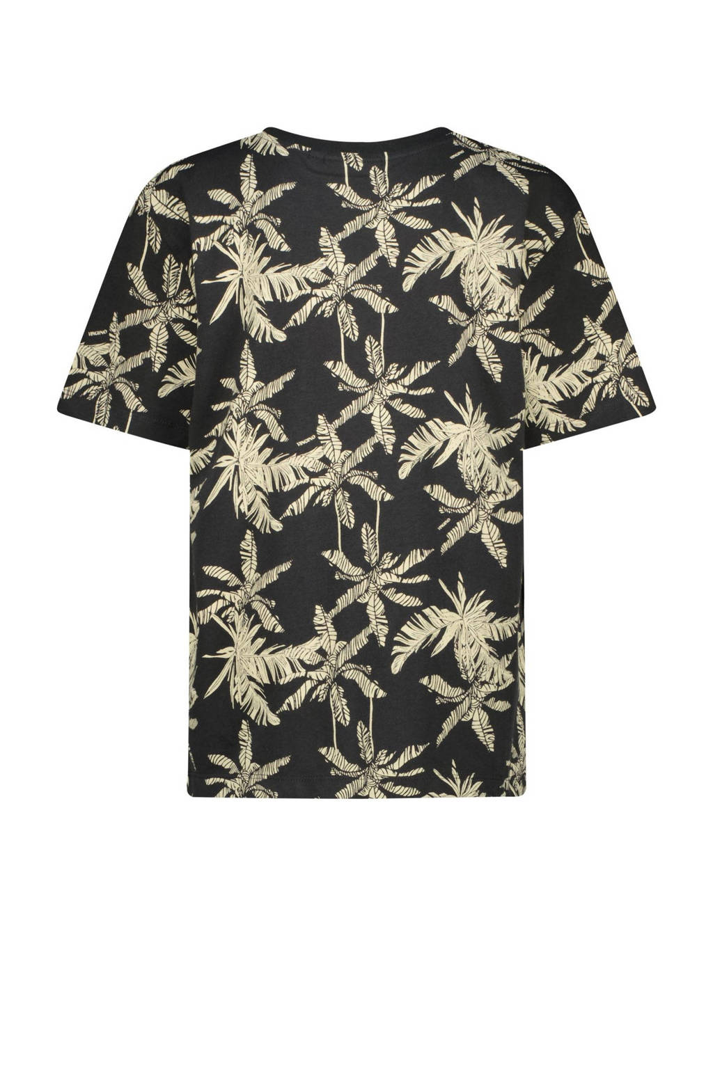 Vingino T-shirt Hor met all over print antraciet/beige