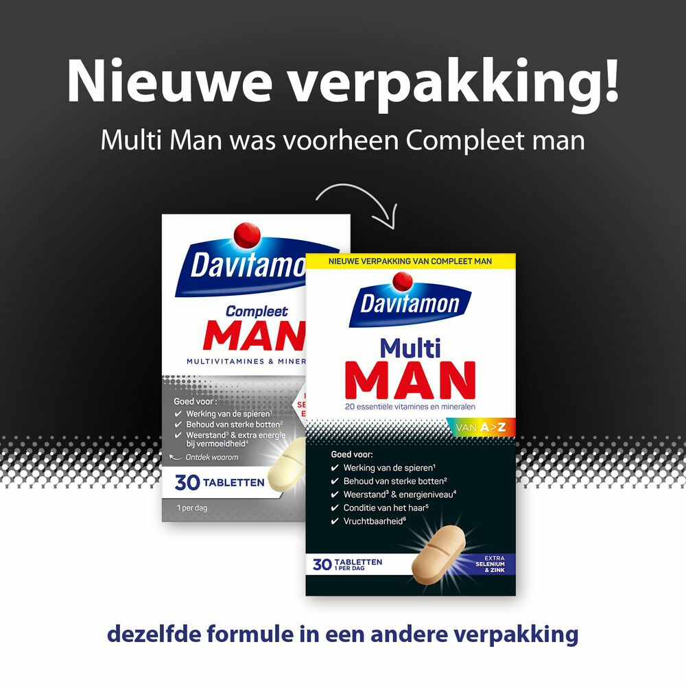 2x Davitamon Compleet Man30 tabletten