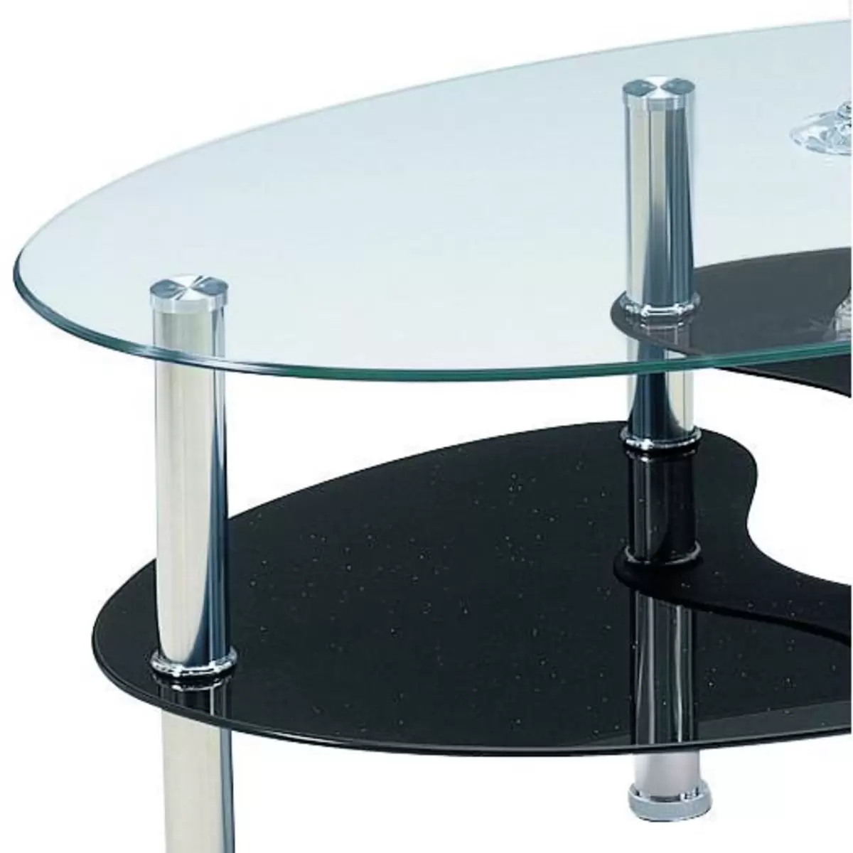 Salontisch oval Saba Schwarz