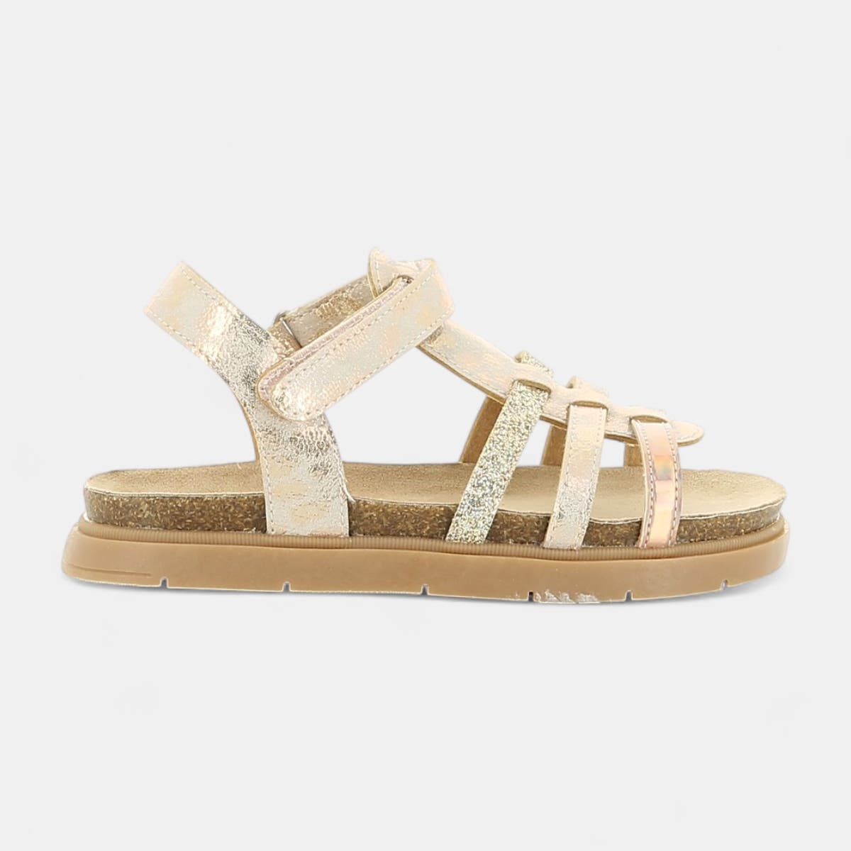 Mules semelle liège Fille rose