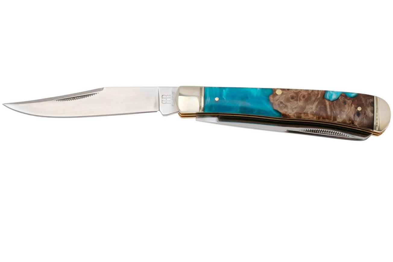 Rough Ryder Trapper RR2656, Satin 440, Pandora Swirl Wood Resin, zakmes