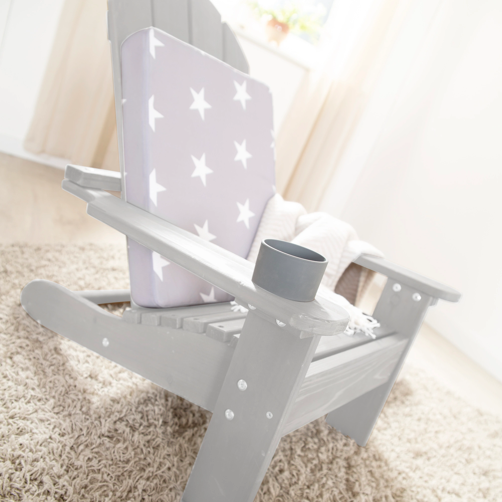 Gartenstuhl für Kinder DECK CHAIR, grau