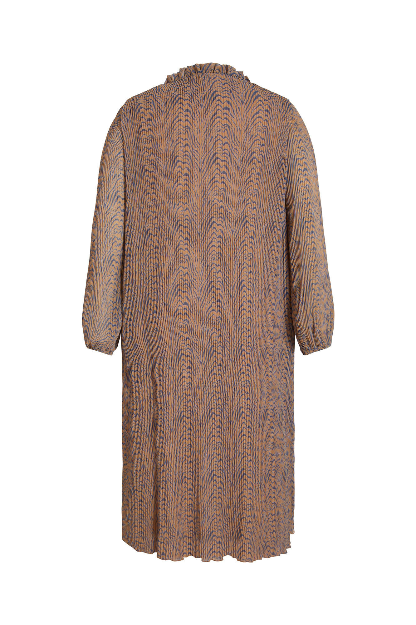 Vestido plissado da Evoked by Vila - Marrom